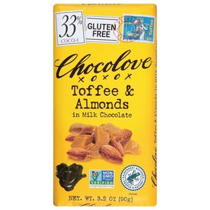 Chocolove Toffee & Almonds In Milk Chocolate 12/3.2 OZ [UNFI #744193] [ebt] T