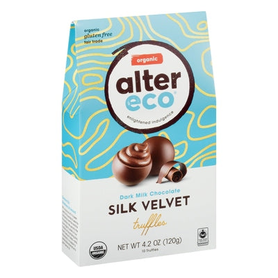 Alter Eco Truffles Organic Dark Milk Chocolate Silk Velvet 8/4.2 OZ [UNFI #1277946] [ebt] T