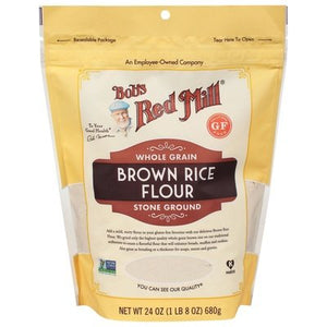 Bobs Red Mill Brown Rice Flour Whole Grain Stone Ground 4/24 OZ [UNFI #2597284] [ebt]