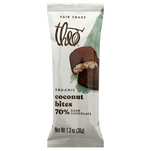 Theo Chocolate Coconut Bites Organic 70% Dark Chocolate 12/1.3 OZ [UNFI #1691716] [ebt] T