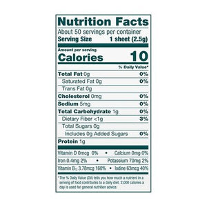 Gimme Seaweed Wraps Organic Sushi Nori 50 Value Pack 4/4.76 OZ [UNFI #2614618] [ebt]