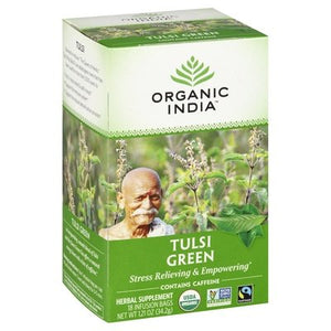 Organic India Herbal Supplement Tulsi Green Infusion Bags 6/18 Ct [UNFI #0125476] [ebt]