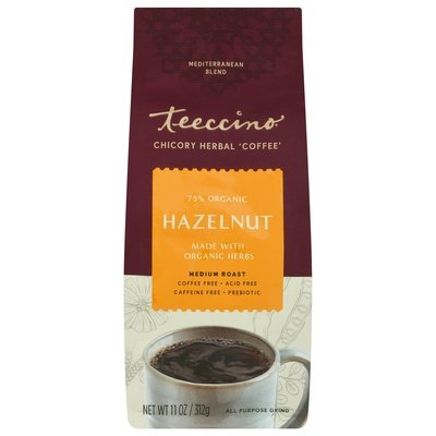 Teeccino Herbal Coffee Medium Roast Mediterranean Blend Hazelnut 6/11 OZ [UNFI #368381] [ebt]