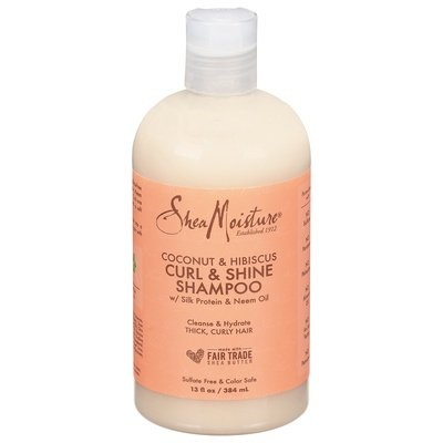 Shea Moisture Shampoo Curl & Shine Coconut & Hibiscus 13 OZ [UNFI #2947216] T