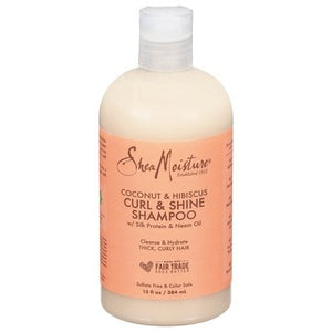 Shea Moisture Shampoo Curl & Shine Coconut & Hibiscus 13 OZ [UNFI #2947216] T