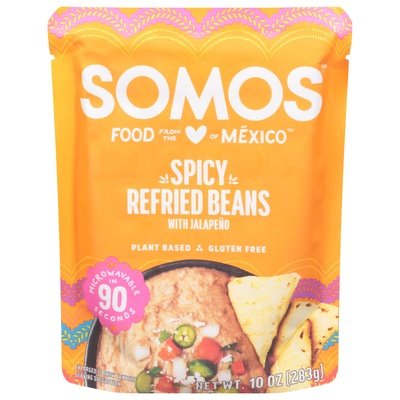 Somos Refried Beans with Jalapeno Spicy 6/10 OZ [UNFI #2836070] [ebt]