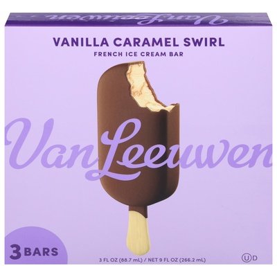 Van Leeuwen Ice Cream Vanilla Caramel Swirl 3Ct 8/9 OZ [UNFI  #3040409]