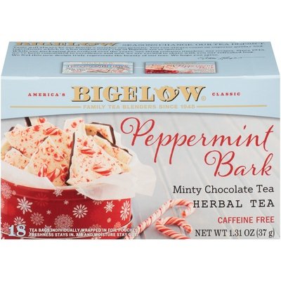 Bigelow Peppermint Bark Herbal Tea Bags 6/18 BAG [UNFI #2418523] [ebt]