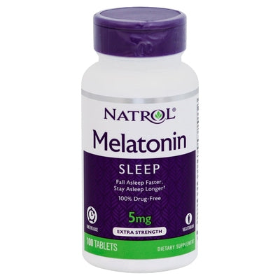 Natrol Melatonin Extra Strength 5 Mg Time Release Tablets 100 Tab [UNFI #0921205] T