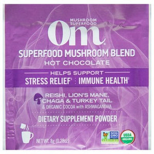 Om Superfood Mushroom Blend Hot Chocolate Powder 10/.21 OZ [UNFI #2552453] T