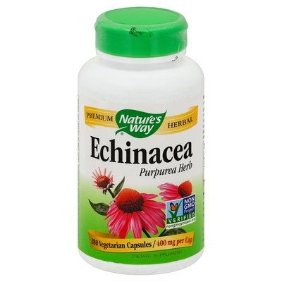 Natures Way Echinacea Purpurea Herb 400 Mg Vegetarian Capsules 180 Cap [UNFI #0280701] [ebt]