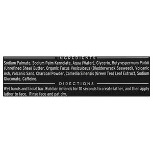Seaweed Bath Co Detox Facial Bar Purifying With Charcoal + Volcanic Ash Unscented 1/3.75 OZ [UNFI #2031821] T