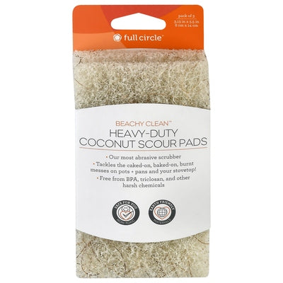 Full Circle Home Coconut Scour Pads Heavy-Duty 1 CT [UNFI #3084217] T
