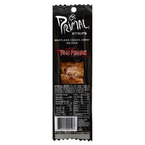 Primal Spirit Foods Meatless Jerky Strips Vegan Seitan Thai Peanut 24/1 OZ [UNFI #0330613] [ebt]