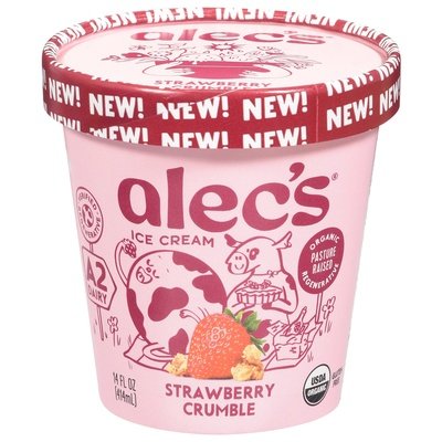 Alecs Ice Cream Strawberry Crumble 8/14 OZ [UNFI  #3051893]