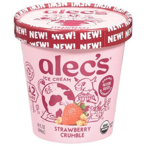Alecs Ice Cream Strawberry Crumble 8/14 OZ [UNFI  #3051893]