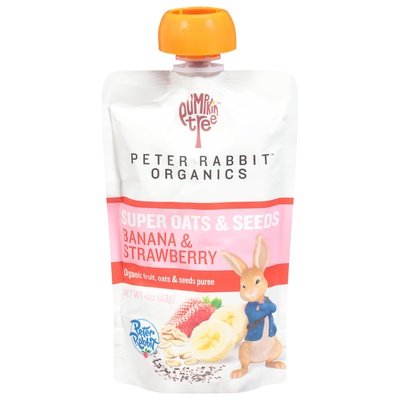 Peter Rabbit Organics Super Oats & Seeds Banana & Strawberry 10/4 OZ [UNFI #2306991] [ebt]
