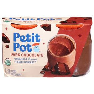 Petit Pot French Dessert Organic & Creamy Dark Chocolate 4/8 OZ [UNFI #2980944] [ebt]
