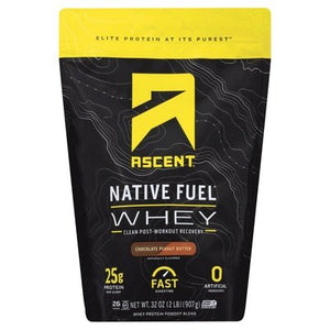 Ascent Protein Powder Blend Whey Chocolate Peanut Butter 2 LB [UNFI #2444297] T