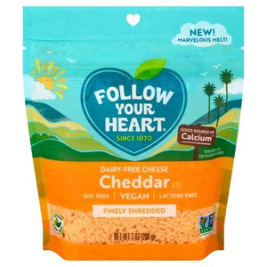 Follow Your Heart Finely Shredded Cheese Dairy-Free Cheddar Style 8/7 OZ [UNFI #2715258] [ebt]