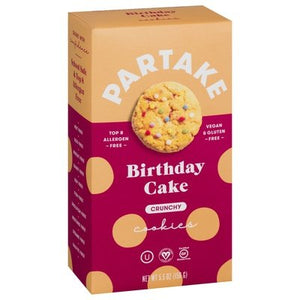 Partake Foods Cookies Birthday Cake Crunchy 6/5.5 OZ [UNFI #2409407] [ebt]