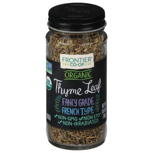 Frontier Nat Prod Co-Op Thyme Leaf Organic French Type Fancy Grade 0.8 OZ [UNFI #0633644] [ebt]