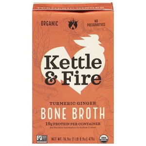 Kettle & Fire Bone Broth Turmeric Ginger 6/16.9 OZ [UNFI #2405959] [ebt]