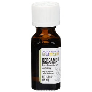 Aura Cacia Pure Essential Oil Bergaptene-Free Bergamot Uplifting 1/.5 OZ [UNFI #714287] T