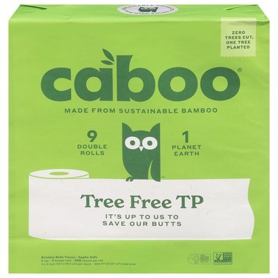 Caboo Bamboo Bath Tissue Double Rolls 2-Ply 6/9 PACK [UNFI #2731370] T