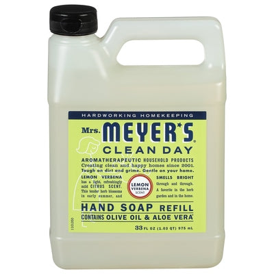 Mrs Meyers Clean Day Hand Soap Refill Lemon Verbana Scent 6/33 OZ [UNFI #1205350] T