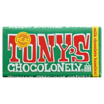 Tonys Chocolonely Milk Chocolate Hazelnut 32% Cocoa 15/6.35 OZ [UNFI #2377703] [ebt] T