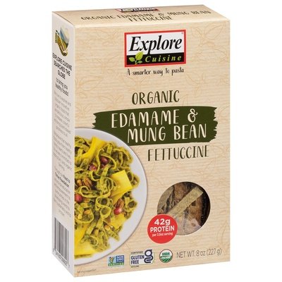 Explore Cuisine Fettuccine Organic Edamame & Mung Bean 6/8 OZ [UNFI #1850478] [ebt]