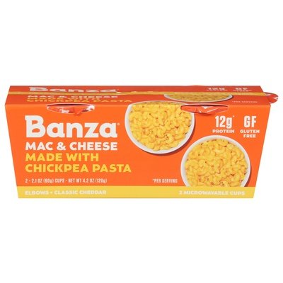 Banza Mac & Cheese Elbows + Classic Cheddar 6/2/2.1 OZ [UNFI #2806669] [ebt]