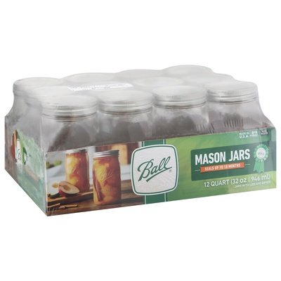 Ball Canning Mason Jars Wide Mouth 12 Quart 1/12/32OZ [UNFI #0105874] T
