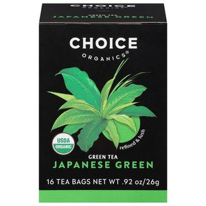 Choice Organics Green Tea Japanese Green Bags 6/16 Bag [UNFI #0848879] [ebt]