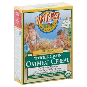 Earths Best Cereal Oatmeal Whole Grain 12/8 OZ [UNFI #0943589] [ebt]