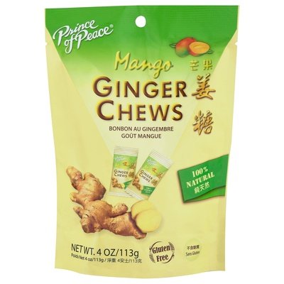 Prince Of Peace Ginger Chews Mango 4 OZ [UNFI #2448983] [ebt] T