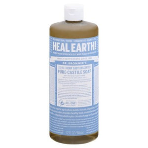 Dr Bronners Pure-Castile Soap 18-In-1 Hemp Baby Unscented 32 OZ [UNFI #0329318] T