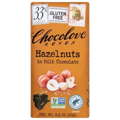 Chocolove Hazelnuts In Milk Chocolate 12/3.2 OZ [UNFI #901421] [ebt] T