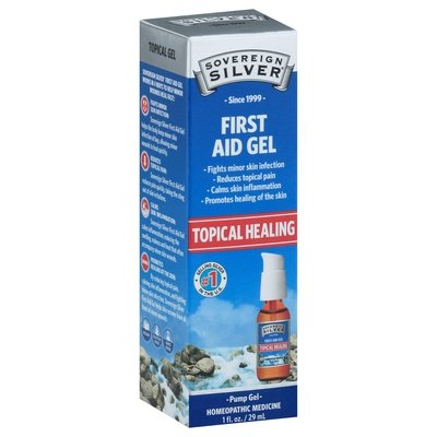 Sovereign Silver First Aid Gel Topical Healing Pump 1 OZ [UNFI #2155489] T