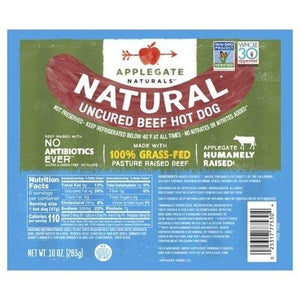 Applegate Farms Hot Dog Beef Uncured 12/10 OZ [UNFI #2012714] [ebt]
