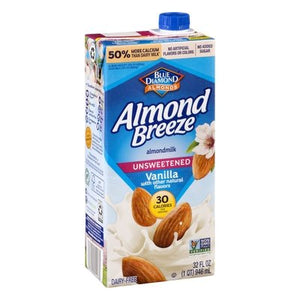 Almond Breeze Almondmilk Dairy-Free Vanilla Unsweetened 12/32 OZ [UNFI #0750992] [ebt]