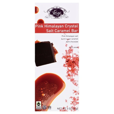 Vosges Haut-Chocolat Caramel Bar Pink Himalayan Crystal Salt 70% Cacao 12/3 OZ [UNFI #1614643] [ebt] T
