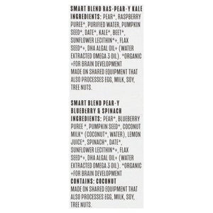 Once Upon A Farm Smart Blends Organic Pear-Y Blueberry & Spinach/Ras-Pear-Y Kale 4 Pack 6/4/3.2 OZ [UNFI #3003209] [ebt]