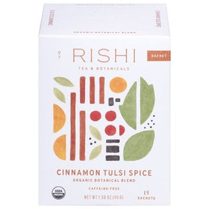 Rishi Tea Botanical Blend Organic Cinnamon Tulsi Spice Sachets 6/15 CT [UNFI #2986297] [ebt]