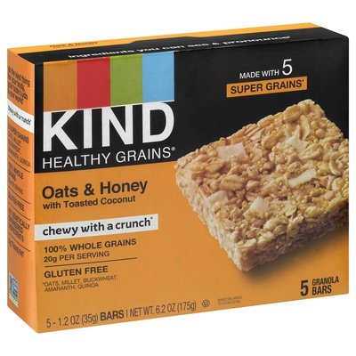 Kind Granola Bars Oats & Honey with Toasted Coconut 8/5/1.2OZ [UNFI #1283225] [ebt]