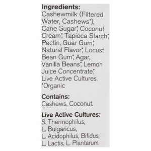 Forager Project Cashewmilk Yogurt Dairy-Free Organic Vanilla Bean Probiotic 6/24 OZ [UNFI #2113512] [ebt]