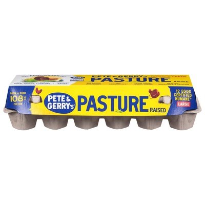 Pete & Gerrys Eggs Pasture Raised Brown Large 9/12 CT [UNFI #2942787] [ebt]