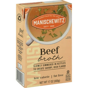 Manischewitz Broth Beef 12/17 oz [UNFI #2646875 ] [ebt]