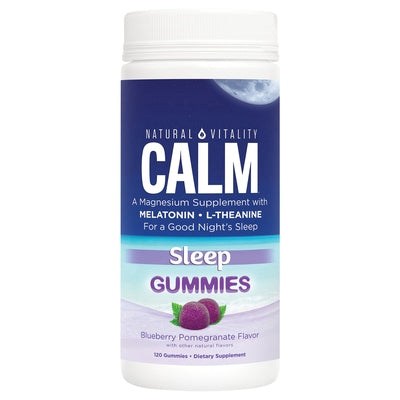 Natural Vitality Sleep Calm Gummies Blueberry Pomegranate Flavor 120 CT [UNFI #2761153] T